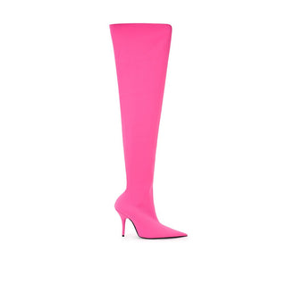Balenciaga Elegant Pink Polyester Ankle Boots - Ginchy