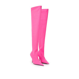 Balenciaga Elegant Pink Polyester Ankle Boots - Ginchy