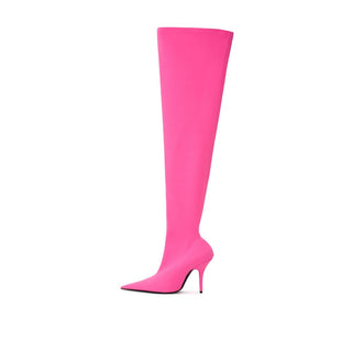Balenciaga Elegant Pink Polyester Ankle Boots - Ginchy