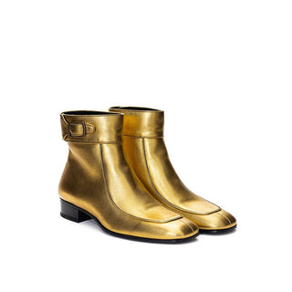 Saint Laurent Gold Leather Boot - Ginchy