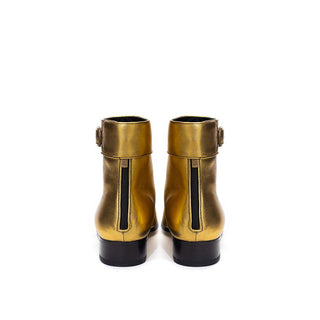 Saint Laurent Gold Leather Boot - Ginchy