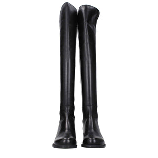 Stuart Weitzman Black Leather Over The Knee