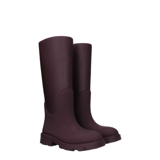 Burberry Red Cotton Rain Boots
