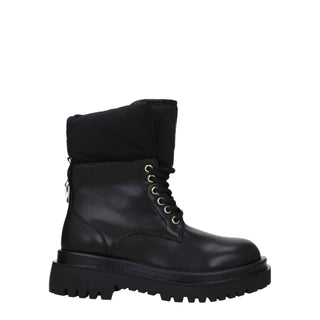 Versace Jeans Black Polyethylene Ankle Boots