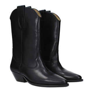 Isabel Marant Black Leather Ankle Boots