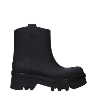 Chloé Black Cotton Ankle Boots