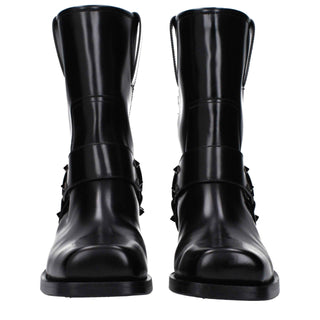 Valentino Garavani Black Leather Ankle Boots