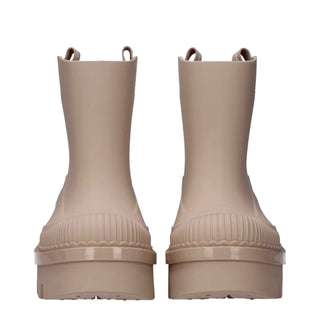 Chloé Pink Cotton Ankle Boots
