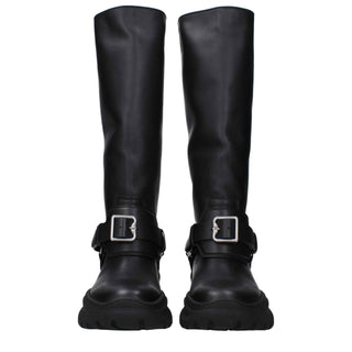 Burberry Black Leather Boots