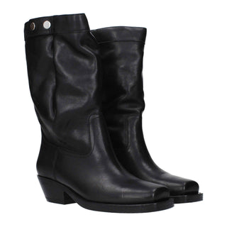 Isabel Marant Black Leather Ankle Boots