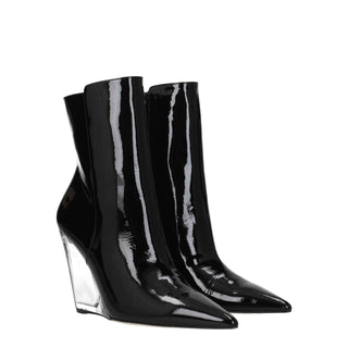 Stuart Weitzman Black Leather Ankle Boots