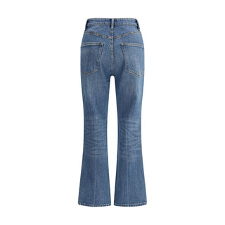 Tory Burch Light Blue Cotton Cropped Jeans