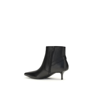 PINKO Black Calf Leather Bos Taurus Ankle Boots