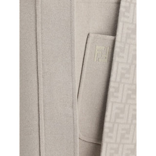 Fendi Cream Wool Coat