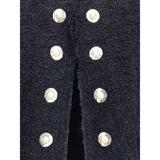 Balmain Black Polyamide Coat