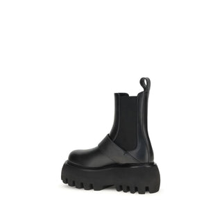 Alexander McQueen Black Calf Leather Bos Taurus Ankle Boots