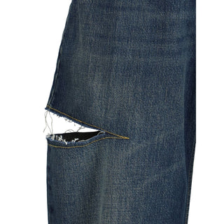 Margiela Blue Cotton High-Waisted Jean