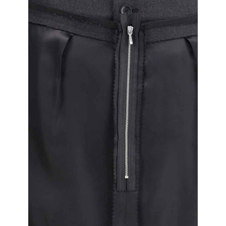 Margiela Black Polyester Midi Skirt