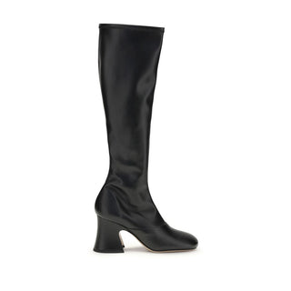 Chloé Black Leather High Heel Boots
