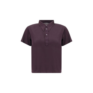 Margiela Purple Viscose Polo Shirt