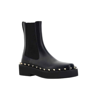 Valentino Garavani Black Calfskin Chelsea Boots