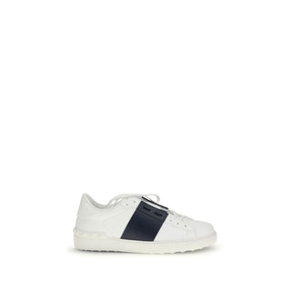 Valentino Garavani Blue Calf Leather Bos Taurus Low Top Sneakers