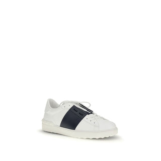Valentino Garavani Blue Calf Leather Bos Taurus Low Top Sneakers