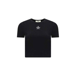 Fendi Black Cotton T-Shirt
