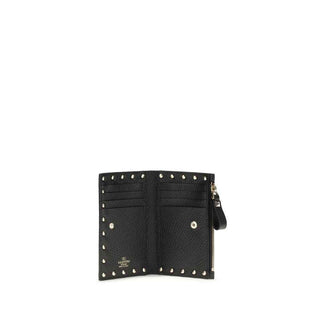 Valentino Garavani Black Calf Leather Bos Taurus Wallet