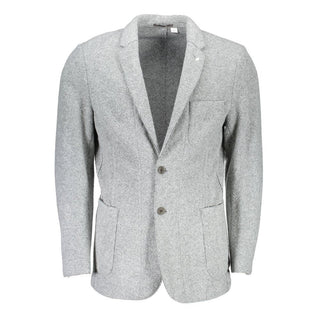 Gant Gray Polyester And Wool Blazer