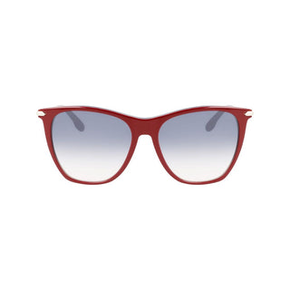 Victoria Beckham Burgundy Acetate Sunglasses