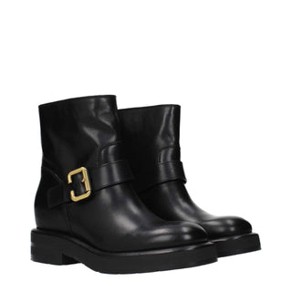 Chloé Black Leather Ankle Boots