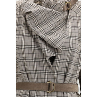 Burberry Gray Wool Casual Dress