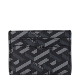 Versace Black Fabric Cardholder