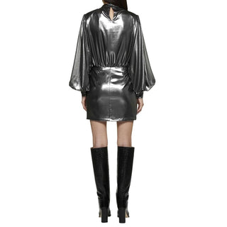 BLANCA VITA Silver Polyester Cocktail Dress
