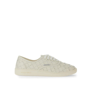 Bottega Veneta White Calfskin Low Top Sneakers
