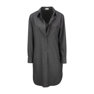 Brunello Cucinelli Gray Wool Casual Dress