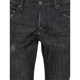 Dsquared² Black Cotton Slim Fit Jeans