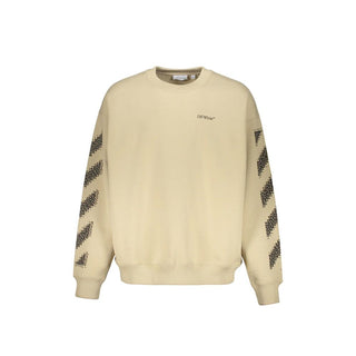 Off-White Beige Cotton Sweatshirt