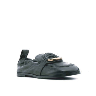 See By Chloé Black Calfskin Slip-On Loafers