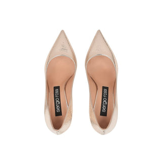 Sergio Rossi Rose Gold Calfskin High Heel Pumps