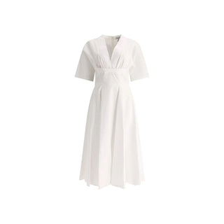 Alaïa White Cotton Casual Dress