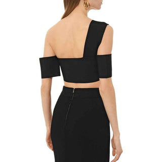 Alexander McQueen Black Elastane Tank Tops
