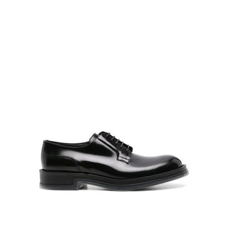Alexander McQueen Black Calfskin Oxfords And Derbies