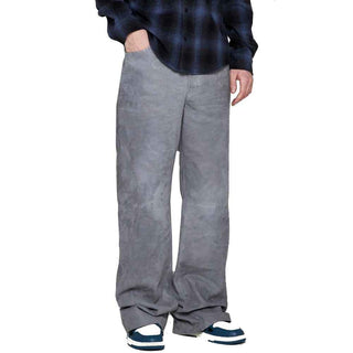 Amiri Gray Leather Pants