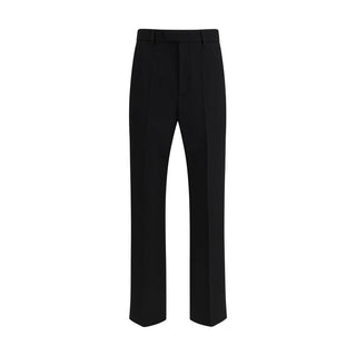 Valentino Black Fleece Wool Dress Pants