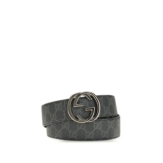 Gucci Black Calf Leather Bos Taurus Regular Belt