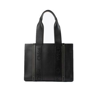 Chloé Black Leather Tote Bag