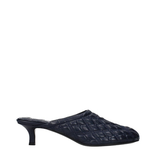 Burberry Blue Leather Slippers