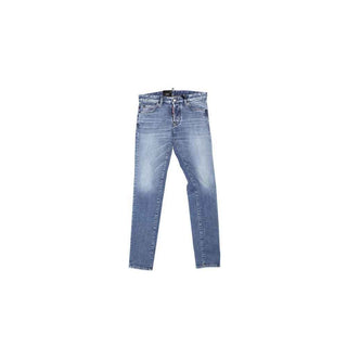 Dsquared² Blue Cotton Straight-Leg Jeans